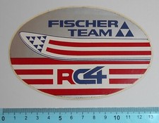 ADESIVO STICKER VINTAGE AUTOCOLLANT AUFKLEBER FISCHER TEAM RC4 SCI ANNI '80