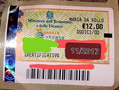 Marca bollo per - marca, da
