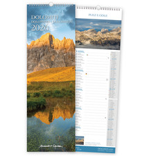 Calendario Da Parete Dolomiti 2026 16x47 Centimetri By Akena DO26SP
