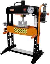 PRESSA IDRAULICA OLEODINAMICA DA BANCO PER OFFICINA A COMANDO MANUALE 15 TON  