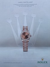 Pubblicità Italia Ritaglio 2016 OROLOGIO ROLEX Oyster Perpetual Lady Datejust 28