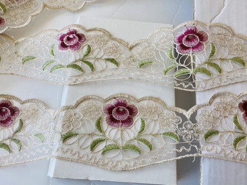Bordo ricamato floreale - , 2