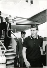 1961 CALCIO TORINO Arrivo di Joe BAKER con aereo ALITALIA "Italia '61" *Foto
