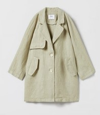 ZARA 100% lino trench cappotto