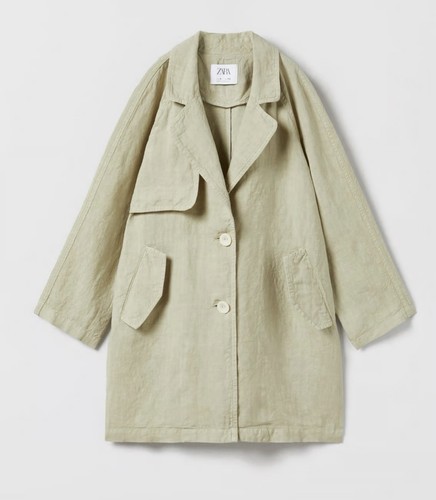 Zara 100 lino trench cappotto - zara,