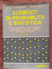 ELEMENTI DI PROBABILITA' E STATISTICA di BARRAGGIA e NAVA - HOEPLI 1990