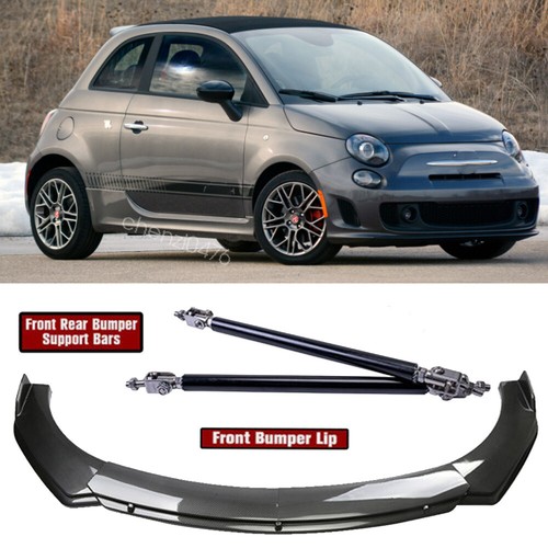 Carbon style front bumper lip - carbon,