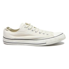 Scarpe da ginnastica basse uomo Converse Chuck Taylor All Star tela bianca UK 9 classiche