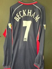 Beckham match worn issued Manchester United Barclays premier league Red Devils