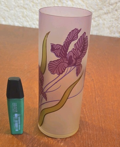 Vase rouleau tube verre decor - verre,