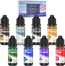 Colorante Di Gomma Silicone - 8 Colori Pigmento Liquido per Fabbricazione Di Sta