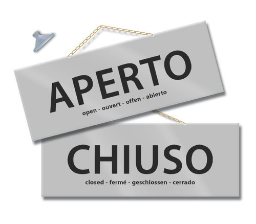 Maxi cartello aperto chiuso - maxi,