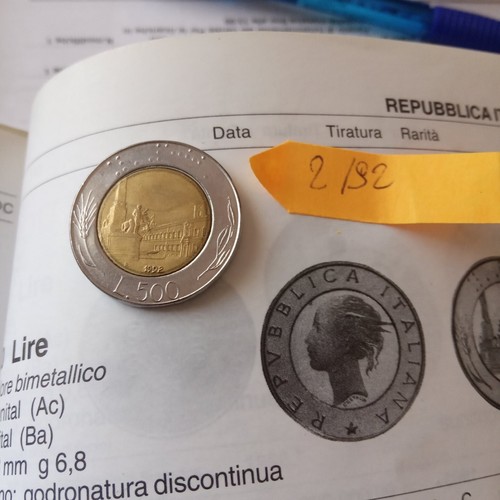 Moneta 500 lire del 1992 - moneta,