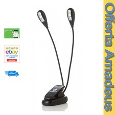 Lampada led per leggio musicale spartiti e libri DOPPIA con 4 Led Bespeco LL24