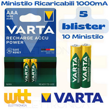10 batterie ricaricabili AAA