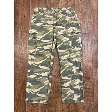 Pantalone Cargo Carhartt Relaxed Fit Mimetico Uomo 36x30 Cotone Lavoro Utilità Tasche