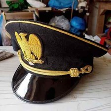 WW2 Italian Fascist Military Visor Cap M1895 Uniform Peak Officer Forage Hat