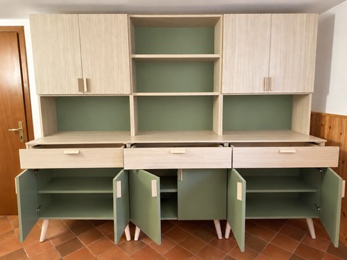 Credenza doppio corpo - -, parete