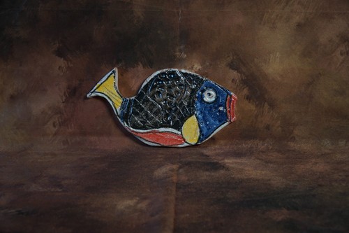Pesce parete ceramica - pesce,