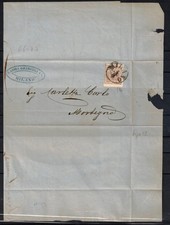 A03 REGNO LOMBARDO-VENETO Lettera da MILANO a MORBEGNO 4.08.58 f.llo 30 cent