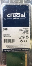 Crucial 8GB (1x8GB) 2666 MHz SODIMM DDR4 RAM Module (CT8G4SFRA266)