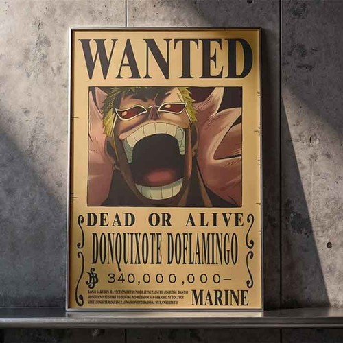 Poster one piece taglia wanted - one,