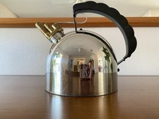 Bollitore teiera vintage Alessi INOX 18/10 Italia fondo rame Richard Sapper leggi