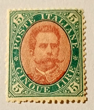 1889 UMBERTO I° CINQUE LIRE
