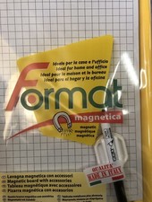 ARDA LAVAGNA MAGNETICA A QUADRETTI GIALLA CON ACCESSORI 26X36CM