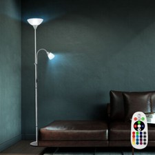 Piantana Lampada a Luce Indiretta RGB LED Cambiacolore Flessibile da Scrivania