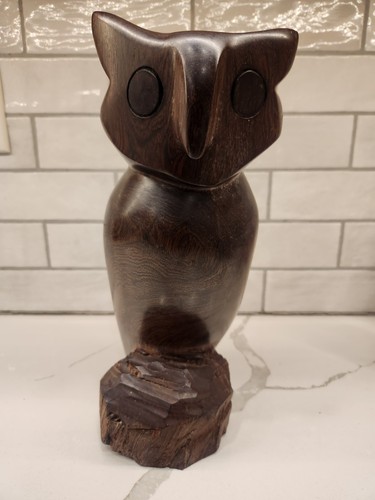 Statua scultura gufo - , legno