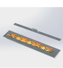 Bruciatore per biocamino 95 cm inserto serbatoio camino al bioetanolo TUK arredo