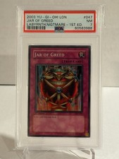 YU-GI-OH 2003! LON-LABYRINTH OF NIGHTMARE 1° EDIZIONE #047 BARATTOLO DI AVIDITÀ PSA 7