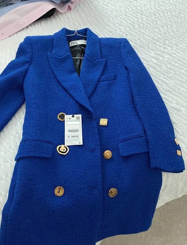 A052 zara blazer blue - blazer,