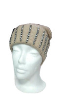 CAPPELLO DI LANA DONNA RAGAZZA CON STRASS BEIGE NUOVO INVERNO MORBIDO ELEGANTE