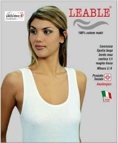 Canotta spalla larga cotone - canotta,