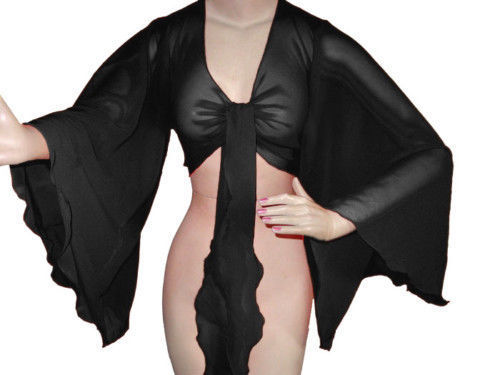 Top nero chiffon - , del