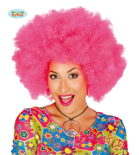 Parrucca afro rosa - parrucca,
