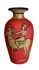 Vaso in terracotta rossa con