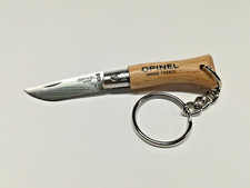 Opinel portachiavi n.02 inox manico legno di faggio