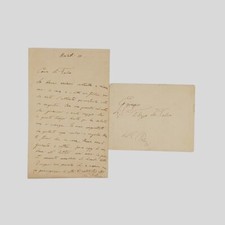 Raro Autografo Pittore Filippo Palizzi al pittore Filippo de Falco