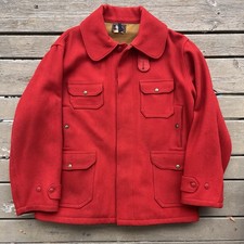 Giacca Woolrich vintage anni 50 uomo 46 Cruiser 502 lana rossa caccia Mackinaw