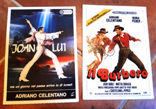ADRIANO CELENTANO - LOTTO 2 SCHEDE CIAK FILM (JOAN LUI, IL BURBERO)