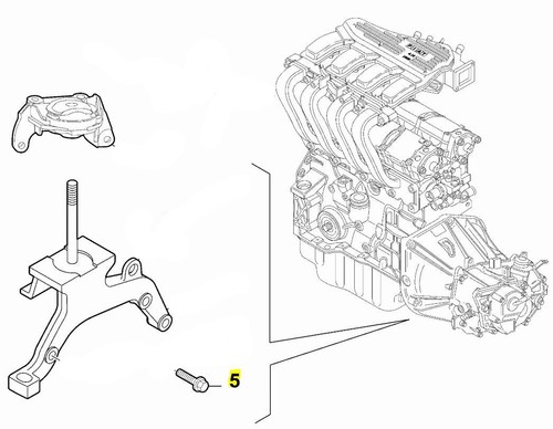 Bullone montaggio motore - motore,
