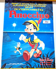 "PINOCCHIO "  Poster  del  film  Walt  Disney -  in versione  videocassetta
