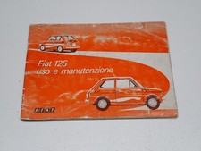 FIAT 126 LIBRETTO USO E MANUTENZIONE 1974