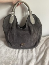 borsa francesco biasia borsa a tracolla grigia H 32 B 44 T 14 velluto pelle ottima