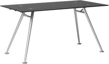 Scrivania con piano in vetro