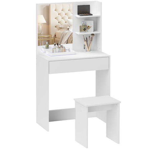 Homcom tavolo trucco - tavolo, con