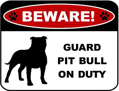 Insegna laminata cane pit bull - pit,